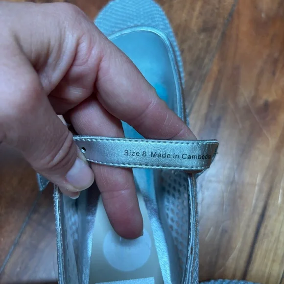 Dolce Vita Rodni Mesh Mary Jane Ballerina Flats in Silver 8 - Picture 7 of 7